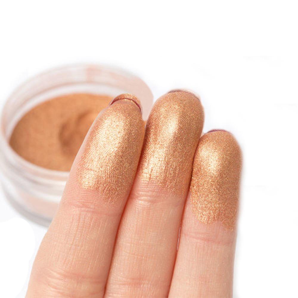 20 Color Highlighters Diamond Glow Powder Makeup Bronzer High Pigment Contour Face Dust Loose Powder for Brown Skin La Peach