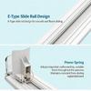 Front Facing Drink Rail Spring Loaded Single Lane Can Feed Track with Side Rails for Fridge Shelf and Store Display