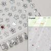 Gold Silver Love Star Moon Geometric Lines Necklace Stamping Retro Soft Self Adhesive Nail Art Sticker Manicure Decal