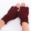 Winter Hand Gloves Soft Warm Gloves Stretchy Fingerless Mittens With Thumb Hole
