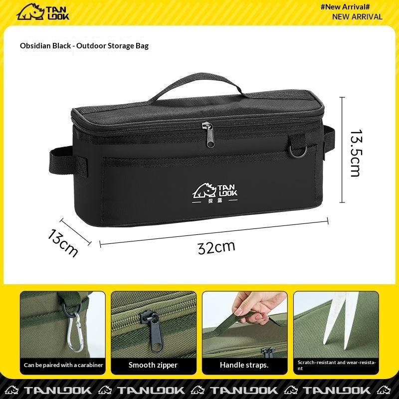 Portable Multifunctional Camping Tableware Storage Bag, Outdoor Picnic Cookware Bowl Chopstick Organizer For Travel Camping Trip