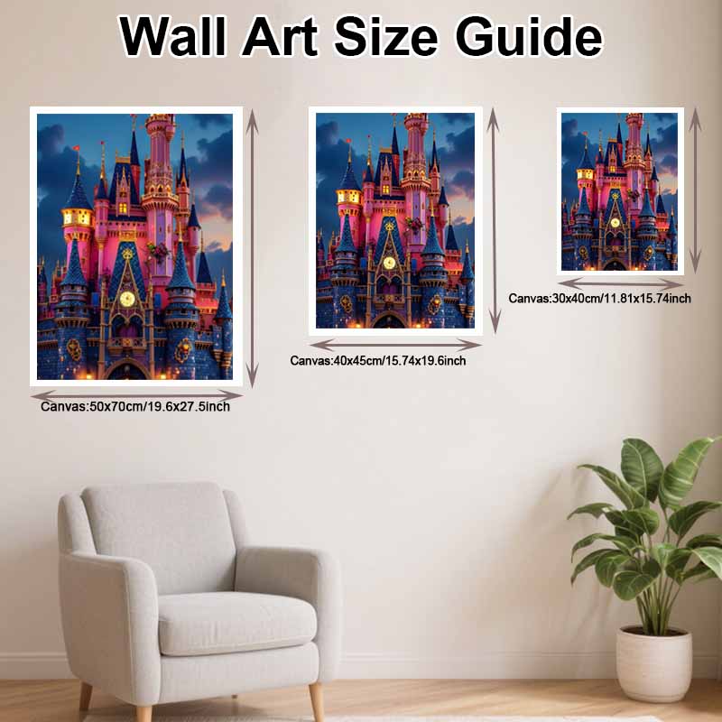 Disney Diamond Painting 5D DIY Castle Diamond Painting Art Diamond Painting Kit Adult/Beginner Gift Idea Home Decor