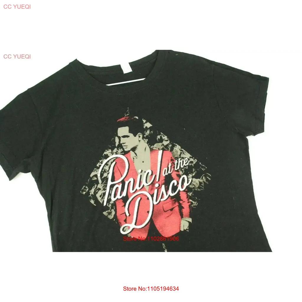 Panic At The Disco Concert Tour Band T Shirt Womens Xl Black Vintage Washed Casual Unisex Slightly Streetwear Fashion Versatile
