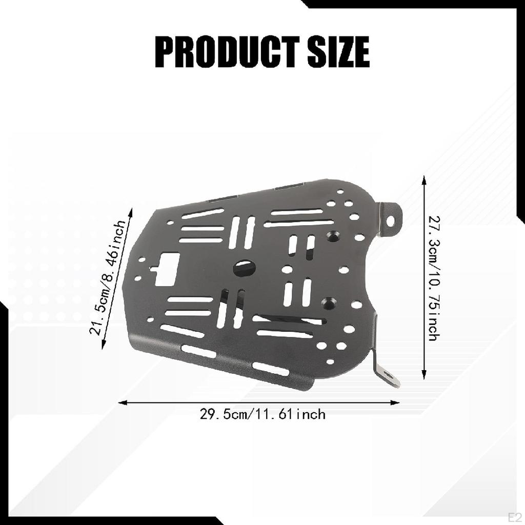 Motorcycle Rear Luggage Rack Support Shelf Holder Plate Sturdy Practical Spare Part Aluminum