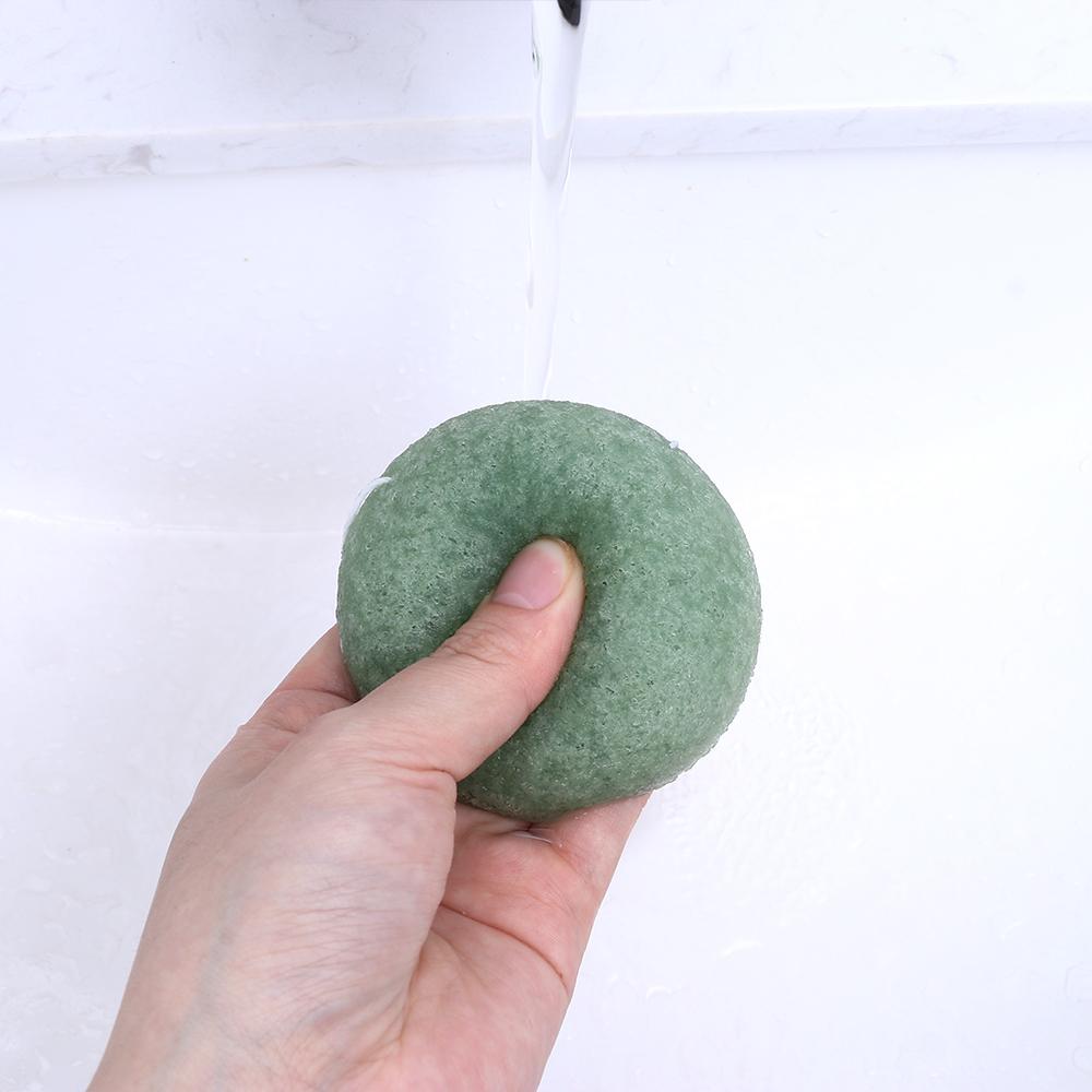 Gesichtswaschschwamm mit weicher Textur, Konjac-Reinigungsschwamm, runder Gesichtswaschschwamm, Gesichtsreinigungs-Peeling aus Naturfasern