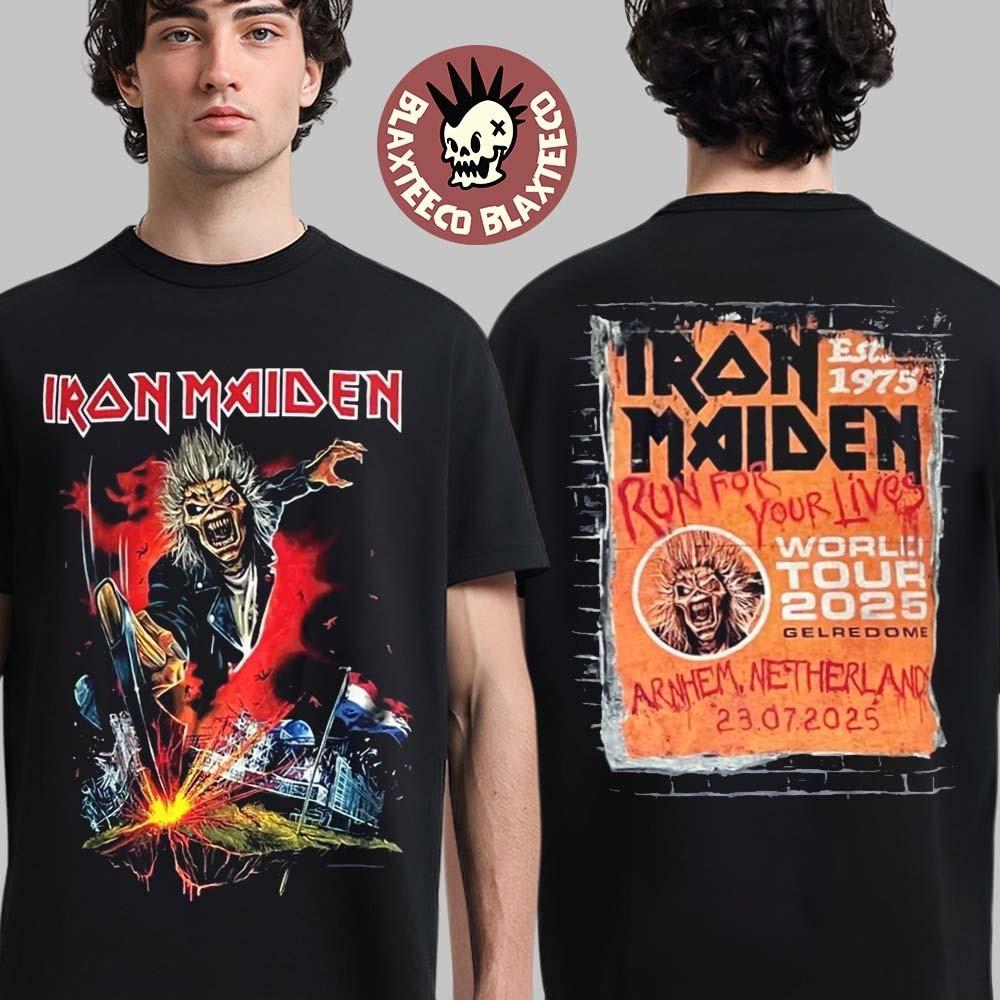 Run For Your Lives World Tour Арнем Нидерланды Голландская эксклюзивная футболка В Gelredome Унисекс футболка S
