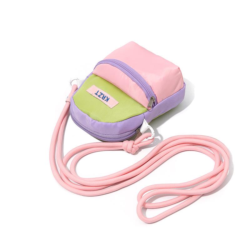 Trendy Dopamine Mini Backpack: Color Block Crossbody Bag for Women, Japanese & Korean Style