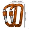Carabiner Clip for Keychain Use, D Lock Outdoor Activities And Fishing