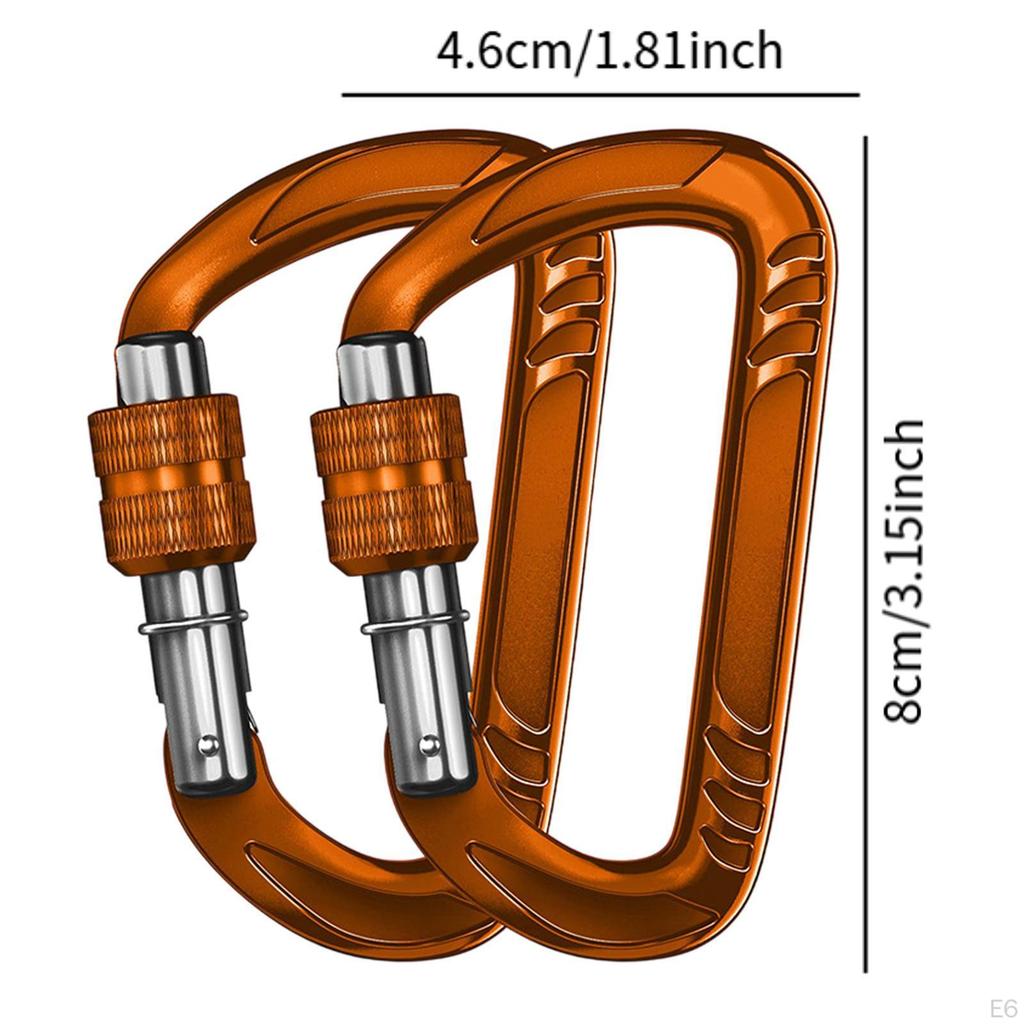Carabiner Clip for Keychain Use, D Lock Outdoor Activities And Fishing