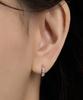 Lloyd Crescendo Tennis 10K Gold One-Touch Hoop Earrings Lotp2006T