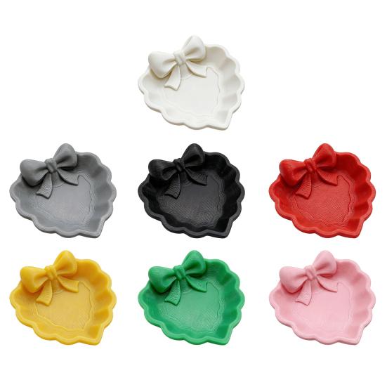 3D Printed Bow Jewelry Tray, Heart Shape Ring Dish, Entryway Table Trays, Decorative Trinket Dish, Jewelry Organizer Tray for Rings Necklaces
