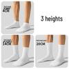 10A Antibacterial Xinjiang Cotton Mid-Calf Socks - Summer White & Black Sports Socks for Men and Women