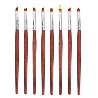 8 stk Redwood neglemaling børster Bloom Flower UV Gel børster blandet størrelse