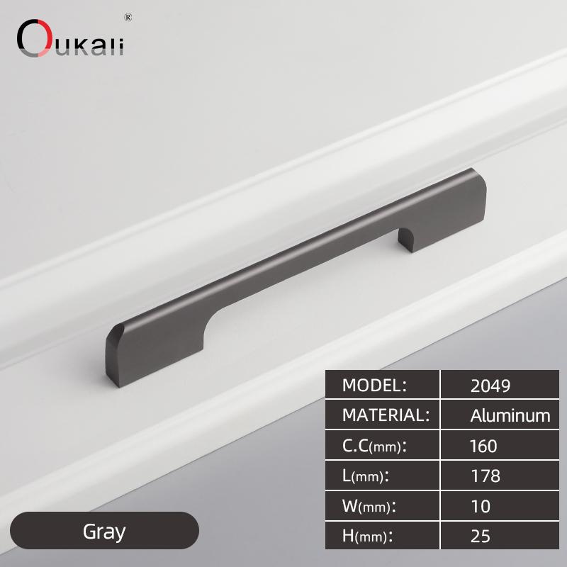 Oukali 400mm Good Quality Modern Contemporary Furniture Simple Cabinet Wardrobe Cabinet Door Drawer Aluminum Alloy Long Handles