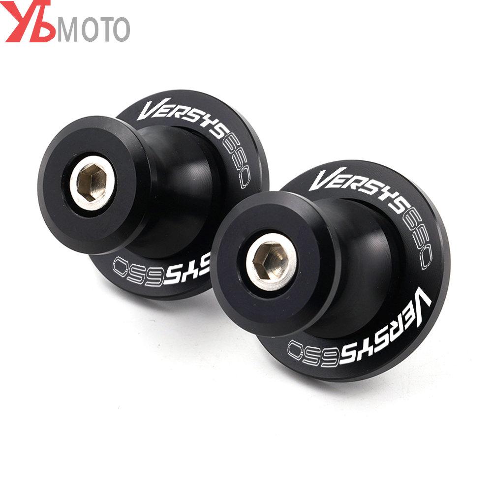 Logo For Kawasaki Versys650 VERSYS 650 2015 2016-  2022 Motorcycle Accessories M8 Swingarm Spools Slider Stand Screw