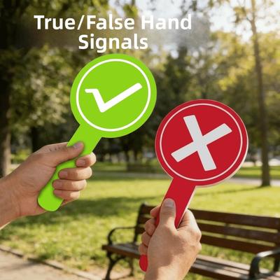 Correct Side Hand-Held Scoring Card Double-Sided Response Signs Audience Voting Paddles  Party Game