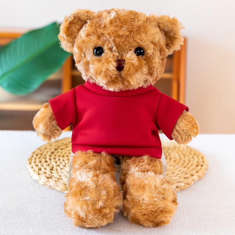 Custom Logo Teddy Bear Plush Toy - Cute Little Bear in Clothes for Gifts & Events