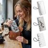 Music Note Design Loose Leaf Notebook Cover Transparent Journal Cover INS M5 Half Size Binder