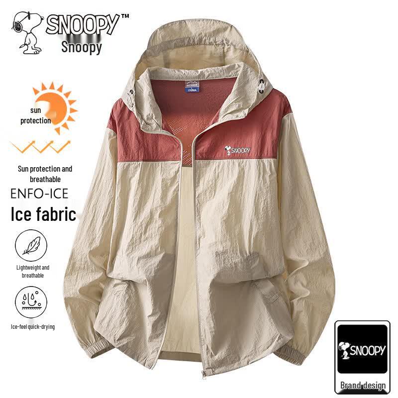Snoopy Men s Ice Silk Sun Protection Hoodie 4XL