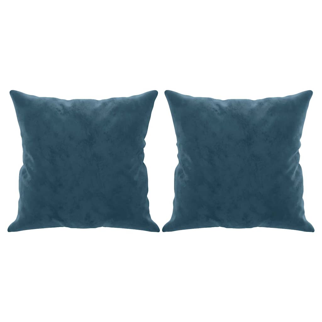 Vidaxl 3-Osobowa Sofa Z Poduszkami, Niebieska, 180 Cm, Aksamit