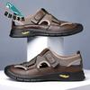 Shoes Men's Summer Breathable Sandals Mesh Shoes One Pedal Casual Shoes Middle-aged and Elderly Father Shoes Single Sandals