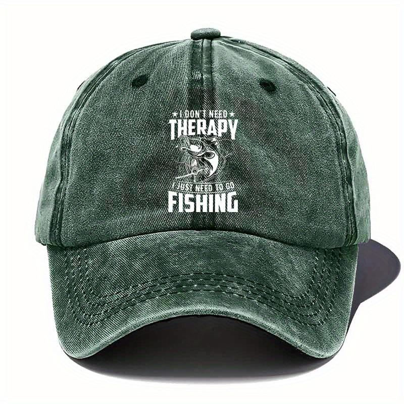 Funny Fishing Hat with I Dont Need Relax I Just Need To Fish Saying Lightweight Baseball Cap for Anglers Outdoor Adventure