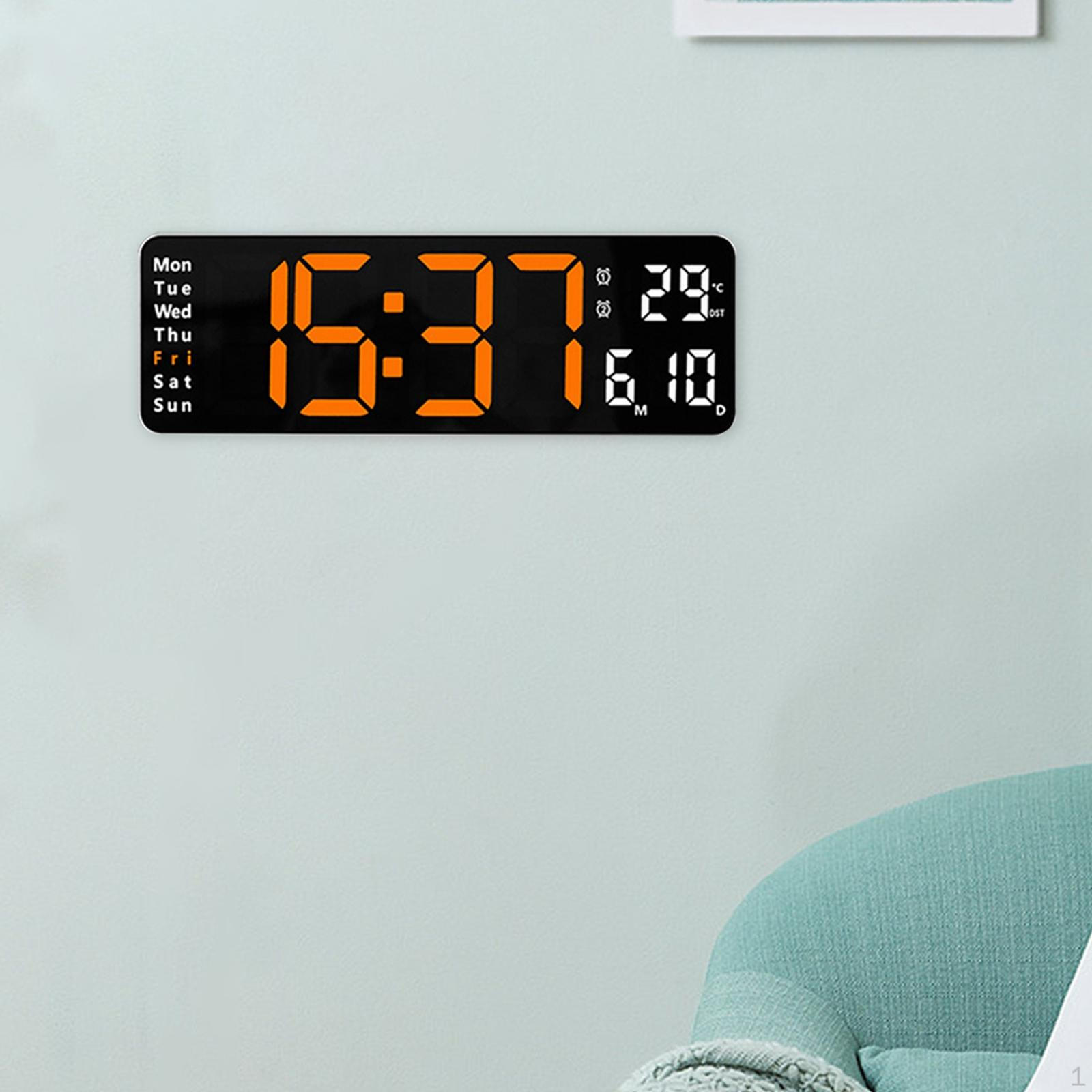 

Электрические цифровые часы, подвесные настольные украшения, дата, неделя, температура, двухцветный светодиодный дисплей, современный