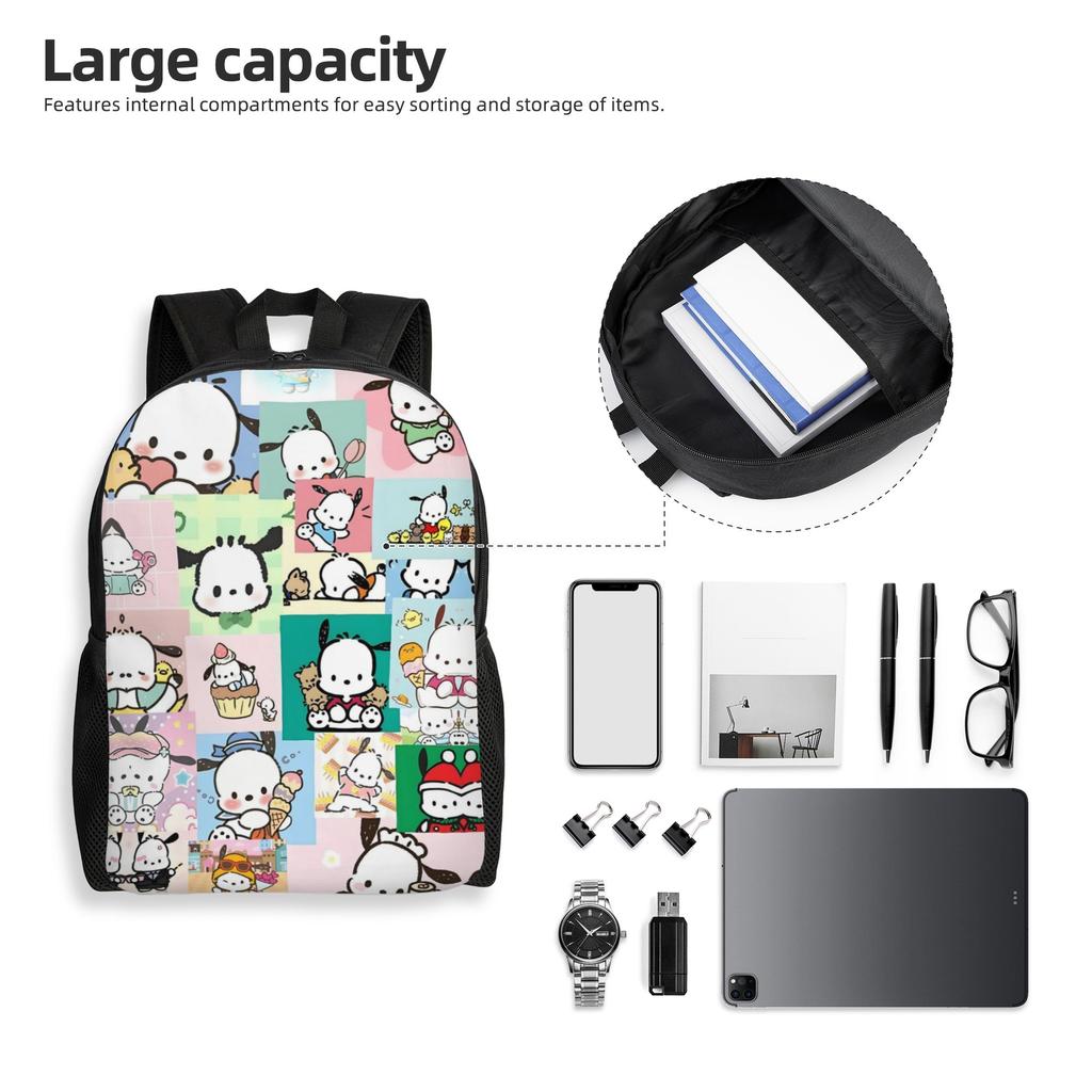 P-Pochaccoes Backpacks for Women Men School College Student Bookbag Fits 15 Inch Laptop Dog Cartoon Bags