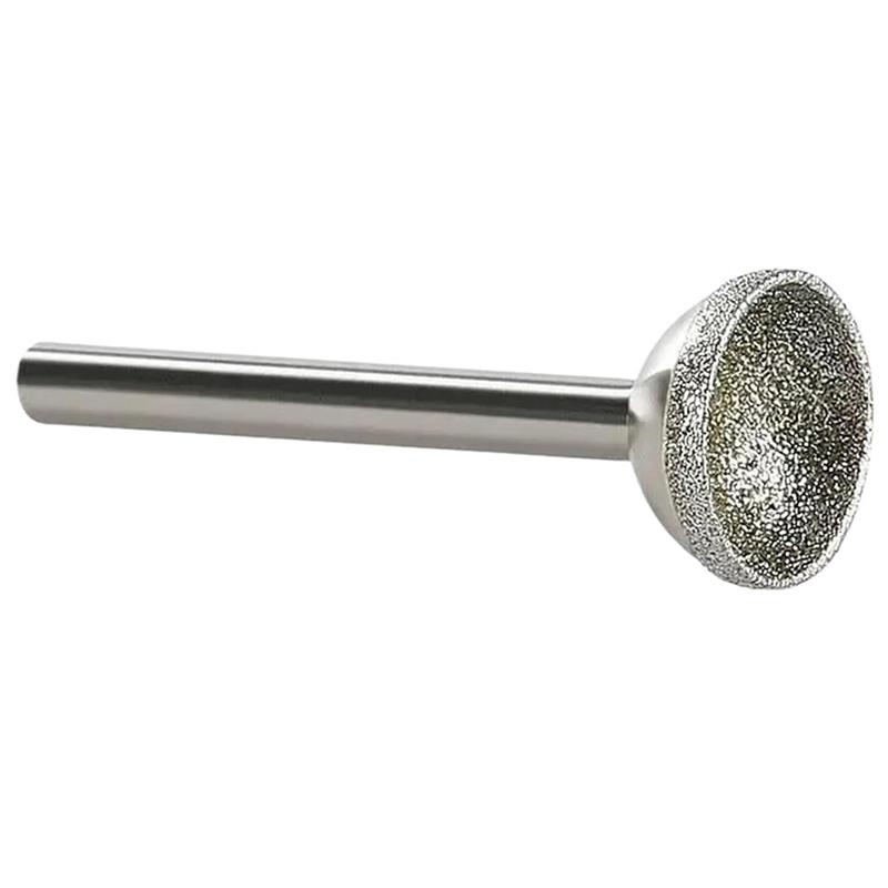 AS60-Diamond Mounted Point 1Pcs 10-25Mm Spherical Concave Head For Jade Amber Stone Beeswax Grinder Tool
