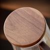 Heat-Resistant Glass Tea Infuser Mug with Wooden Handle