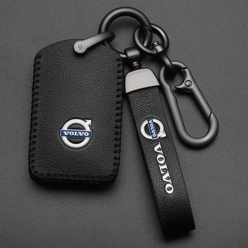 

Leather Car Key Case Cover Shell Holder Protector For Volvo XC60 XC40 XC90 S90 V60 S60 V90 C40 Polestar 1 Polestar 2 Accessories