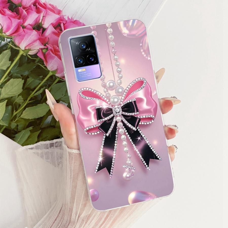 For Vivo V21E V 21 E V2061 V2055 Case Soft Silicone TPU Protective Butterfly Phone Case For VivoY73 2021 V21 E 4G 5G Cover Coque