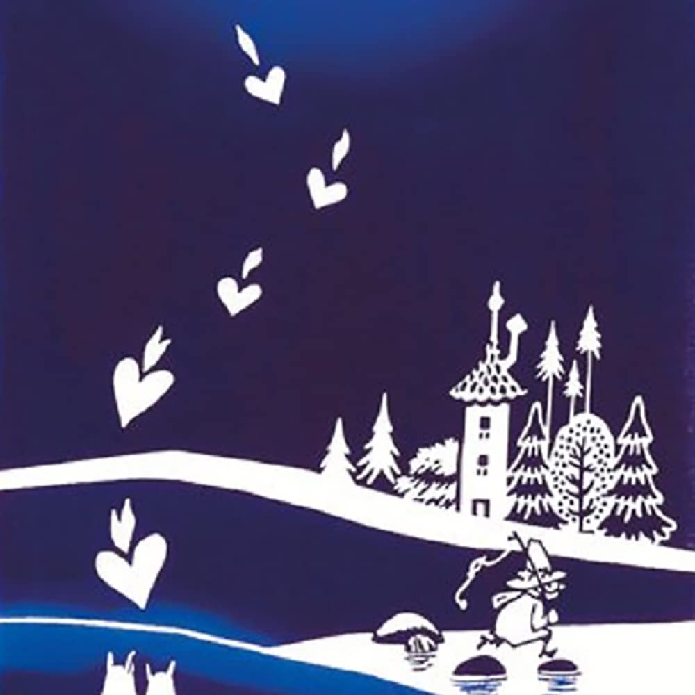 Miyamoto Towel Moomin Dyed Tenugui 33 x Made in 51017 (Tenugui) - Romance, Approx. 90cm, Japan,