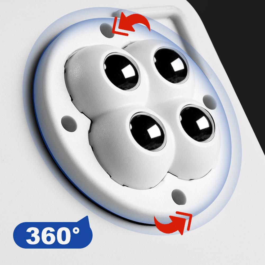 4pcs Self Adhesive Universal Wheel Stainless Steel Beads 360 Rotating Pulley Wheels For Bedside Cupboard Furniture Mover Tools