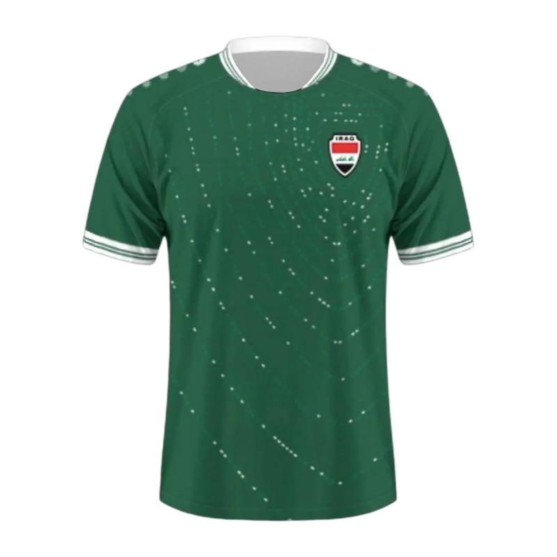 Tricou Fotbal Fani Irak 3D Print Bărbați Athleisure Vara Respirabil Uscare Rapidă Îmbrăcăminte Sport Topuri Antrenament Exterior & Meciuri