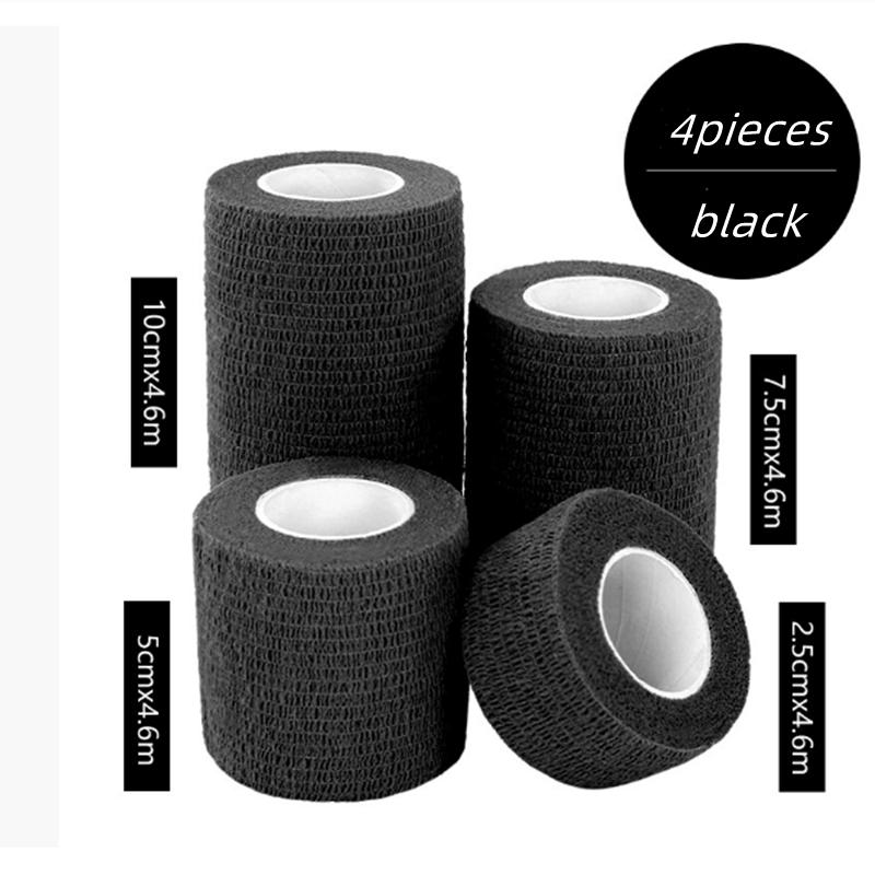 

4 шт./набор Самоклеящийся эластичный бинт Первая помощь для сустава пальца колена Аптечка первой помощи Лента для обертывания питомца Спортивный тейп Инструмент первой помощи