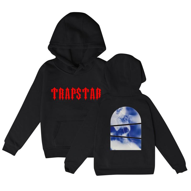 Unisex Letter Print Hooded Sweatshirt Loose Fit Long Sleeve Casual Pullover Winter