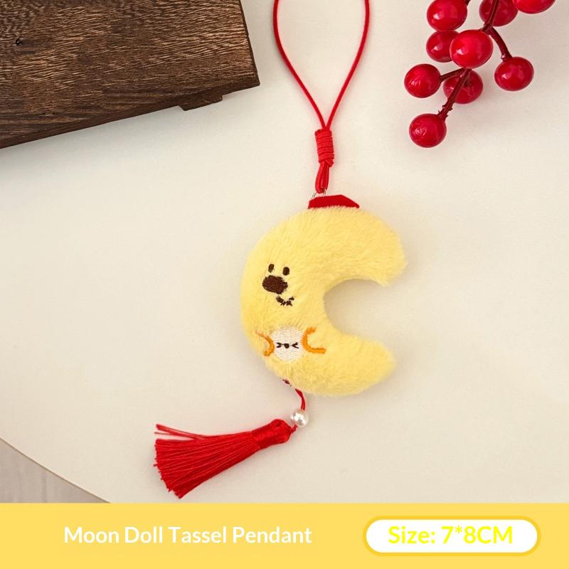 Cute Cartoon Plush Tassel Pendant Kawaii Plush Doll Car Lanyard Backpack Decoration Door Handle Pendant Accessories Gifts