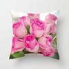 Pink Rose Sofa Pillowcase Cushion Cover     Bed Home Living Room Car Office