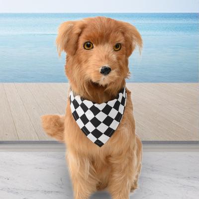 Medvídková šála Dlouhá životnost Snadno se nosí Bavlněná kostkovaná mřížka Psí bandana na jaro