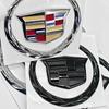 Car Rear Trunk Boot Front Head Grille Badge ABS Plastic Chrome 3D Logo Emblem for Cadillac SRX ATS XTS Auto Sticker Accessories