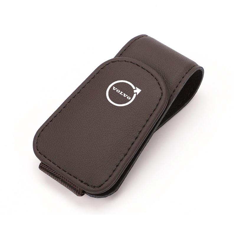 

Автомобильный держатель для солнцезащитных очков, магнитный, из кожи, зажим для карт и билетов, для Volvo ES90 EC40 EX40 EM90 XC90 V90 V60 XC60 V40 S80 S60 S90