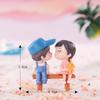 2Pcs/Set Stool Lovers Micro Landscape Ornaments Festive Home Garden Decoration