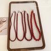 Ankora red beaded autumn and winter versatile neck chain collarbone chain
