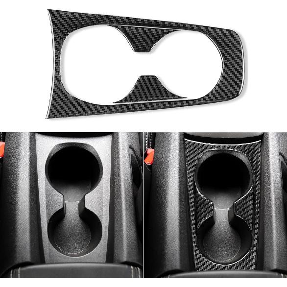 Real Soft Black Carbon Fiber Car Inner Door Handle Bowl Panel Door Bowl Collision Protector Cover Trim Sticker Compatible with Chevrolet Camaro