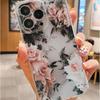Pink Rose Shockproof Clear Case for iPhone 14/15/16/17 Promax