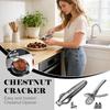 Nutcracker Tool for Chestnuts Walnuts Hazelnuts Durable Stainless Steel Nut Sheller with Ergonomic Handle and Additional Nut Cracking Tips