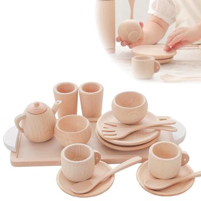 Ahşap Oyuncak Daiwa Mini Sofra Takımı Ahşap Oyuncak Çay Takımı Çay Partisi Ahşap Sofra Takımı Ahşap Sofra Takımı Oyun Evi Oyun Mutfak Oyun Seti (Beyaz)