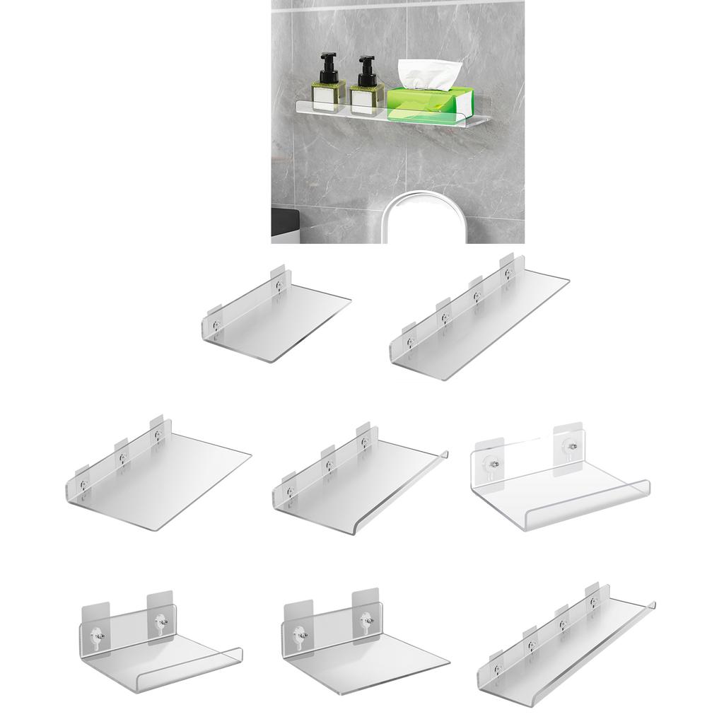 Acryl Aufbewahrungsregal Wandmontierter Organizer Transparentes Schweberegal Ohne Bohren Organisation für Badezimmer Küche