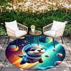 1pc Soft, Absorbent & Non Slip Planet Animals Round Rug Soft Circle Rug for Living Room & Bedroom Decor, Chair Mats, and Unforgettable Home